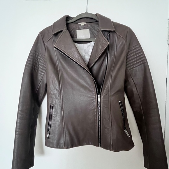 Soia and Kayo Gray Leather Jacket - Picture 2 of 5